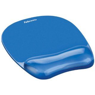 Fellowes Gel Crystal Mousepad/Wrist Rest, Blue (91141): Electronics