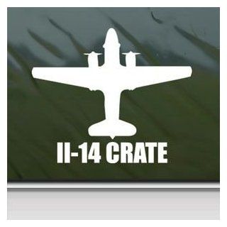 Il 14 Crate White Sticker Decal Military Soldier White Car Window Wall Macbook Notebook Laptop Sticker Decal   Decorative Wall Appliques  