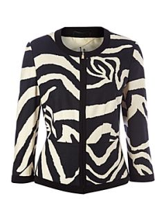 MaxMara Texas zebra print blazer Black & Ivory