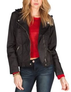 Others Follow Women's Twill Moto Jacket at  Womens Clothing store