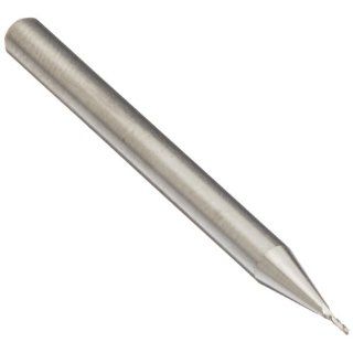 Richards Micro Tool Carbide Micro Square Nose End Mill, Extended Reach, Uncoated (Bright) Finish, 30 Deg Helix, 4 Flutes, 1.5" Overall Length, 0.02" Cutting Diameter, 1/8" Shank Diameter: Industrial & Scientific