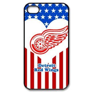 Custom Your Own NHL Detroit Red Wings Iphone 4 4S USA National Flag personalized Case Cover: Cell Phones & Accessories
