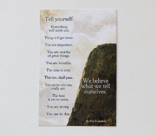 "We believe what we tell ourselves" Postcard Print   Package of 3   4"x6" by Doe Zantamata (Happiness in Your Life and thehiyL): Health & Personal Care