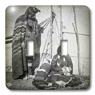 lsp_77431_2 Scenes from the Past Vintage Stereoview   Indian Couple with Sleeping Papoose in Oklahoma Stereoview   Light Switch Covers   double toggle switch   Wall Plates  