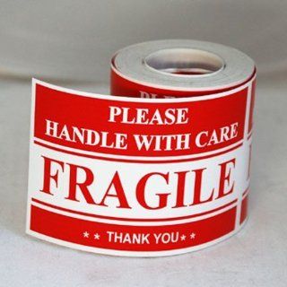 300 2x3 FRAGILE Please Handle with Care Shipping Mailing Labels Stickers : Office Products