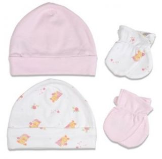 Baby's Own 4 piece Hat & Mittens Set, Light Pink: Clothing