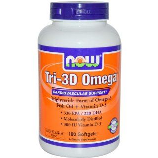 Now Foods Tri 3D Omega 180 Softgels, 90 Count: Health & Personal Care