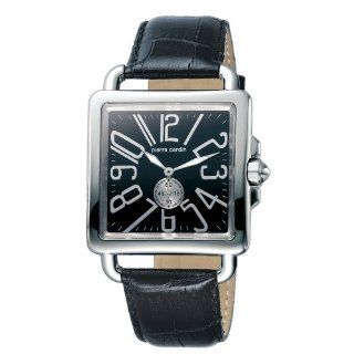 Pierre Cardin Men's PC068801001 Time Couture Collection Retour Homme Square Leather Strap Watch: Watches