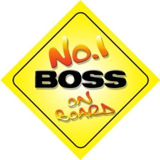 No.1 Boss on Board Novelty Car Sign New Job / Promotion / Novelty Gift / Present : Child Safety Car Seat Accessories : Baby