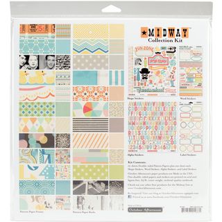 Midway Collection Kit 12"X12"  October Afternoon 12 x 12 Scrapbooking Kits
