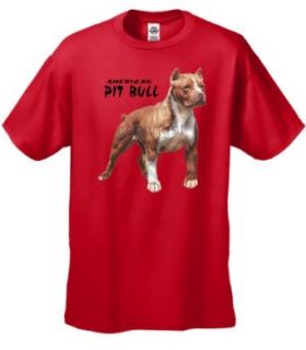Pit Bull T shirt American Pitbull Standing Proud: Clothing