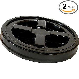 Set of 2 Gamma Seals Lids by Gamma2 (Black) provides airtight / leakproof seal & fits 3.5   7 gallon buckets, including 5 gallon buckets: Science Lab Emergency Response Equipment: Industrial & Scientific