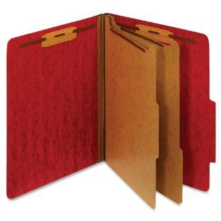 Globe Weis Moisture Resistant Classification Folder, Letter Size, 2 Dividers, Dark Red, (PU61M DRED) : Top Tab Classification Folders : Office Products