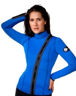 Swish Suits Women's 2mm Wetsuit Jackt (Aqua Blue, 12) : Surfing Wetsuits : Clothing