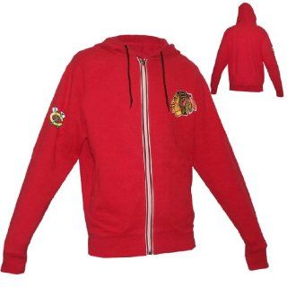 MENS NHL Chicago Blackhawks Athletic Zip Up Hoodie / Sweatshirt Jacket with Embroidered Logo   Red (Size: 2XL) : Skiing Jackets : Sports & Outdoors