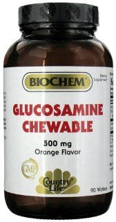 Biochem Glucosamine Chewable, Orange Flavor, 90 Tablets, Country Life: Health & Personal Care