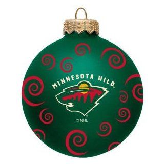 Minnesota Wild Team Color Swirl Ornament 3"   Decorative Hanging Ornaments