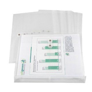 C Line Biodegradable Reusable Poly Envelopes with String Closures, Side Loading, 1 Inch Gusset, Letter Size, Clear, 5 Envelopes per Pack (35117) : Expanding File Jackets And Pockets : Office Products