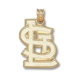 14k Yellow Gold X Large St. Louis Cardinals STL Initials Logo Charm CRD009: Jewelry