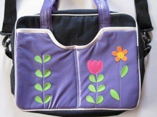 Cute Laptop Bag Messenger Purple Tulip Leave By AG: Electronics