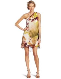 Maggy London Women's One Shoulder Printed Dress