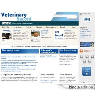 Summaries of recent peer reviewed articles from Vet Record: Kindle Store: British Veterinary Association