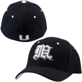 Zephyr Miami Hurricanes Black Old English "M" Logo Fitted Hat : Sports Related Merchandise : Clothing