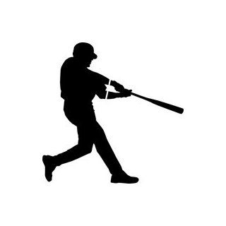 Home Run Hit Baseball Stencil   24 inch (at longest point)   60 mil ultraflex ind: Wall Decor Stickers: Industrial & Scientific
