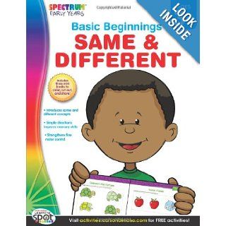 Same & Different, Grades Preschool   K (Basic Beginnings) (9781609968885): Spectrum: Books