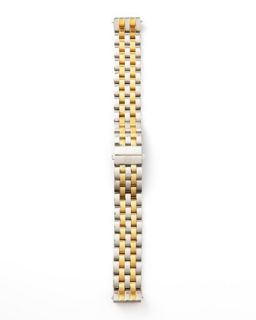 16mm Urban Mini Two Tone Watch Bracelet, Stainless/Gold   MICHELE   Gold (16mm ,