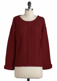 Good Company Sweater in Burgundy  Mod Retro Vintage Sweaters