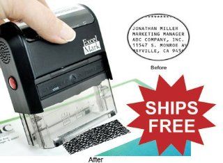 Identity Theft Protection Rubber Stamp   Large (42050 SEC K) : Business Stamps : Office Products