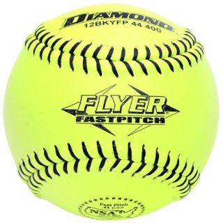 Diamond 12 Inch Leather Optic Cover Softball, 44 COR 400 Compression, NSA Stamped, Dozen : Slow Pitch Softballs : Sports & Outdoors
