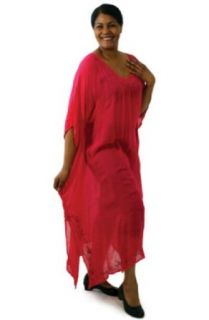 Classic Summer Rayon Caftan Kaftan   Available in Several Colors (Pink): Clothing
