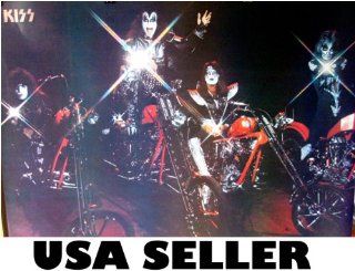 Kiss on Motorcycles Choppers POSTER 31 X 21 Gene Simmons Ace Frehley Paul Stanley Peter Criss repro (sent FROM USA in PVC pipe) : Prints : Everything Else