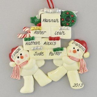 Snow Couple with Seven Gifts Claydough Christmas Ornament : Baby Keepsake Products : Baby