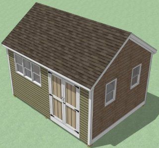 12x16 Shed Plans   How To Build Guide   Step By Step   Garden / Utility / Storage   Woodworking Project Plans  