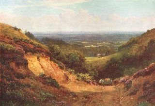 SURREY: Pilgrims way: Gravel Pit, above Gomshall, vintage print, 1912  