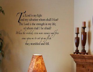 Vinyl wall quotes The Lord is my light and my salvation, whom shall I fear? T  Wall Decor Stickers