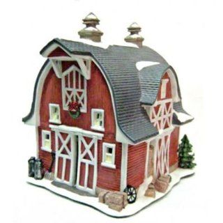    Red Shed Christmas Red Barn Village Statue with light 1037782   Decorative Hanging Ornaments