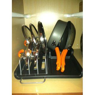 Rubbermaid Slide Out Vertical Lid and Pan Organizer (FG1H3300CSHM): Cabinet Pull Out Organizers: Kitchen & Dining