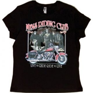 JUNIORS T SHIRT : BLACK   SMALL   Mens Riding Club   American Legends Since 1879   Live To Ride   Ride To Live   Biker Motorcycle: Clothing