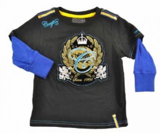 Coogi "Black & Royal Blue, Since 1969 Logo" L/S Toddler Boys Shirt (2T): Fashion T Shirts: Clothing