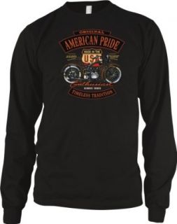 American Pride Old School Motorcycle Enthusiast Mens Thermal Shirt, Timeless Tradition Since 1903 Mens Long Sleeve Thermal: Clothing