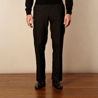 Jeff Banks Big and tall black plain trousers
