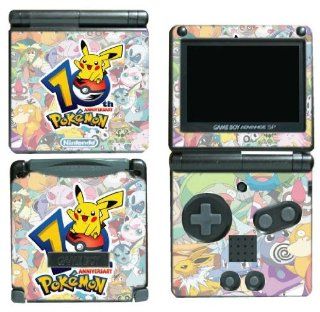 Pokemon 10th Anniversary Black and White 2 Video Game Cartoon Show Movie Vinyl Decal Cover Skin Protector for Nintendo GBA SP Gameboy Advance Game Boy: Video Games