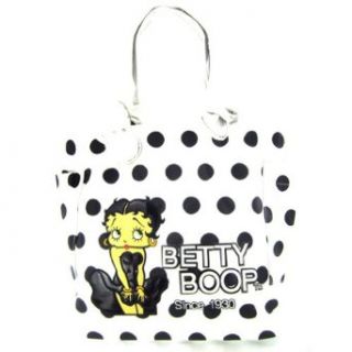 Cute! Retro Polka Dots Betty Boop Since 1930 Tote Bag Purse (White/black): Clothing
