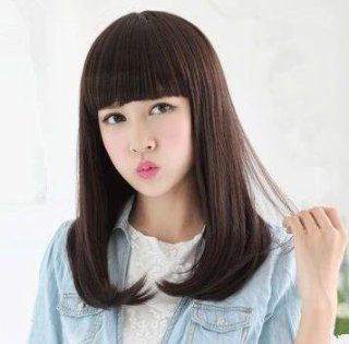 High Temperature Wire Shoulder length Bob Style Slightly Curled Hair Wig : Hair Replacement Wigs : Beauty
