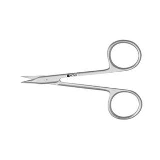 Novo Surgical Gradle Scissors Slightly Curved, Sharp Points, 3 3/4" (9.5 Cm): Science Lab Scissors: Industrial & Scientific