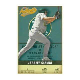 2002 Fleer Authentix #130 Jeremy Giambi at 's Sports Collectibles Store